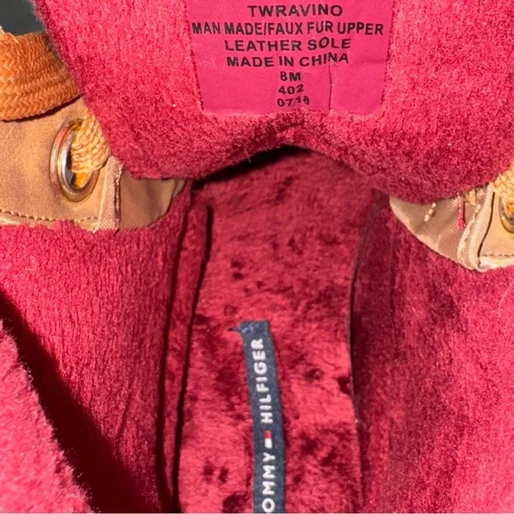 NWOB Tommy Hilfiger Ravino Brown Duck Ankle Boots Rain Booties (8M) - Picture 12 of 16